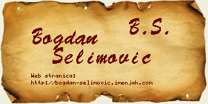 Bogdan Selimović vizit kartica